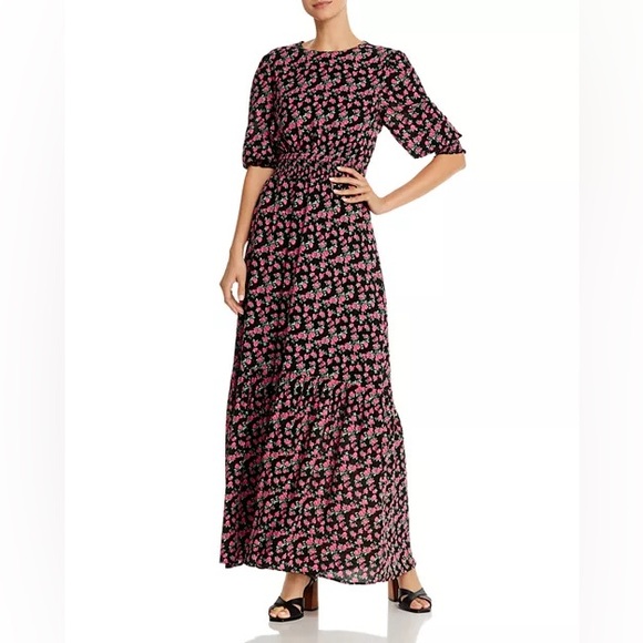 WAYF • Cambridge Backless Smocked Waist Floral Maxi Dress - Picture 13 of 14